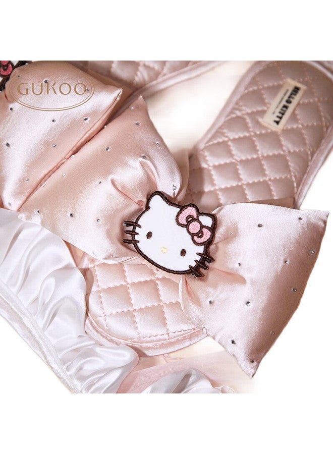 Gukoo Women'S Slippers, Spring And Summer Hellokitty Collaboration, Bow Flat Home Slippers, Qixi Festival, Vanilla Pink, Size 40-41 - Image 1