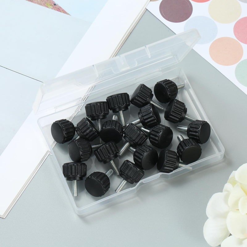 Vesslam 20 Pcs M4 x 10 mm Threaded Knurled Thumbscrew, Monitor Screws Vesa Mount Screws Carbon Steel Clamping Knobs Grip Thumb Screw Mounting Thumb Screw - Image 4