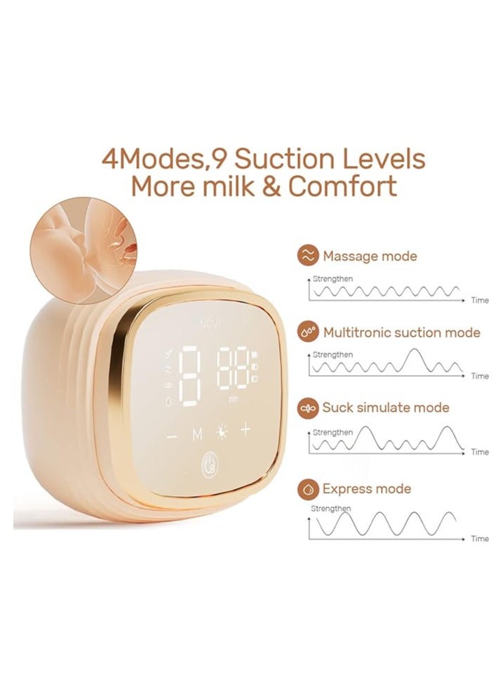 NCVI Double Electric Breast Pump for Breastfeeding, LED Night Light Display  10 Milk Bags, 6 Nursing Pads and 2 x 180ml Feeding Bottle - AM8102  - Image 2