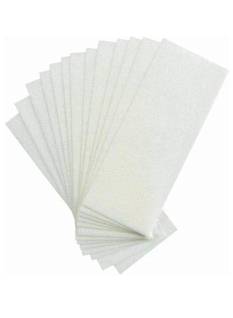 Generic 100pcs Quick Hair Removal Wax Strips with Special Thick Non-woven Hair Removal Wax Paper White Hair Removal Wax Strips  - Image 1