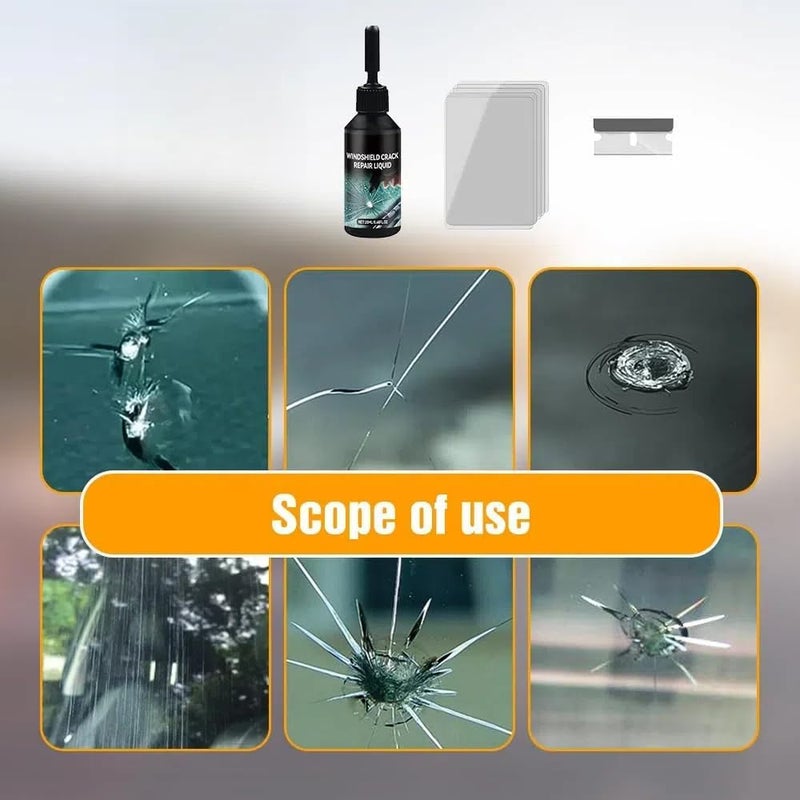 SWIUKPHE 2 Set Windshield Crack Repair Kit, Car Windshield Crack Repair Fluid for Automotive Windscreen Tool, Cracks Gone Glass Repair Kit, Glass Crack Repair Liquid for Chips and Cracks - Image 2