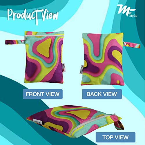 Myfav MY FAV Waterproof Wet Bag | Washable & Reusable Storage Pouch | Wet & Dry Organizer for Travel; Beach; Pool; Stroller; Diapers; Dirty Gym Clothes; Wet Swimsuits & Toiletries-Pack of 1 - Image 3