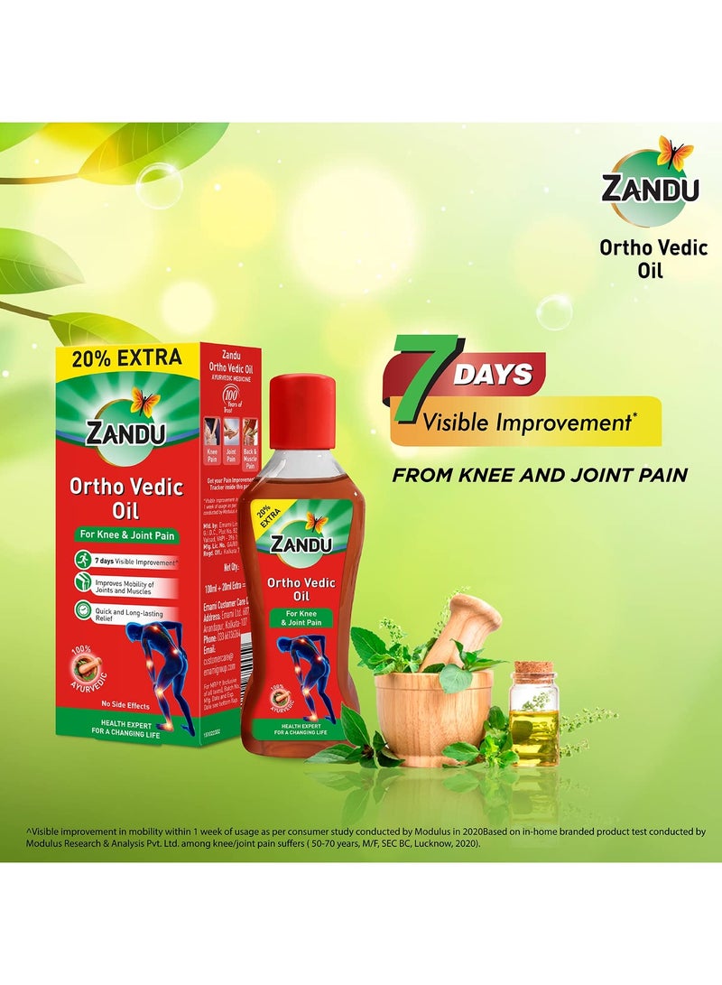 Zandu Ortho Vedic Oil 120ml Ayurvedic Oil For Relief From Knee And Joint Pain Muscle Pain Osteoarthritis Visible Improvement In 7 Days - Image 2