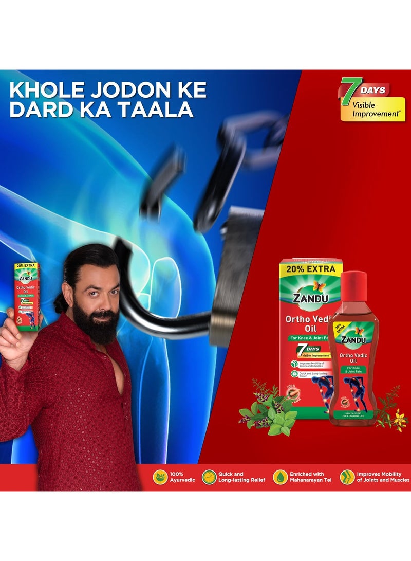 Zandu Ortho Vedic Oil 120ml Ayurvedic Oil For Relief From Knee And Joint Pain Muscle Pain Osteoarthritis Visible Improvement In 7 Days - Image 4