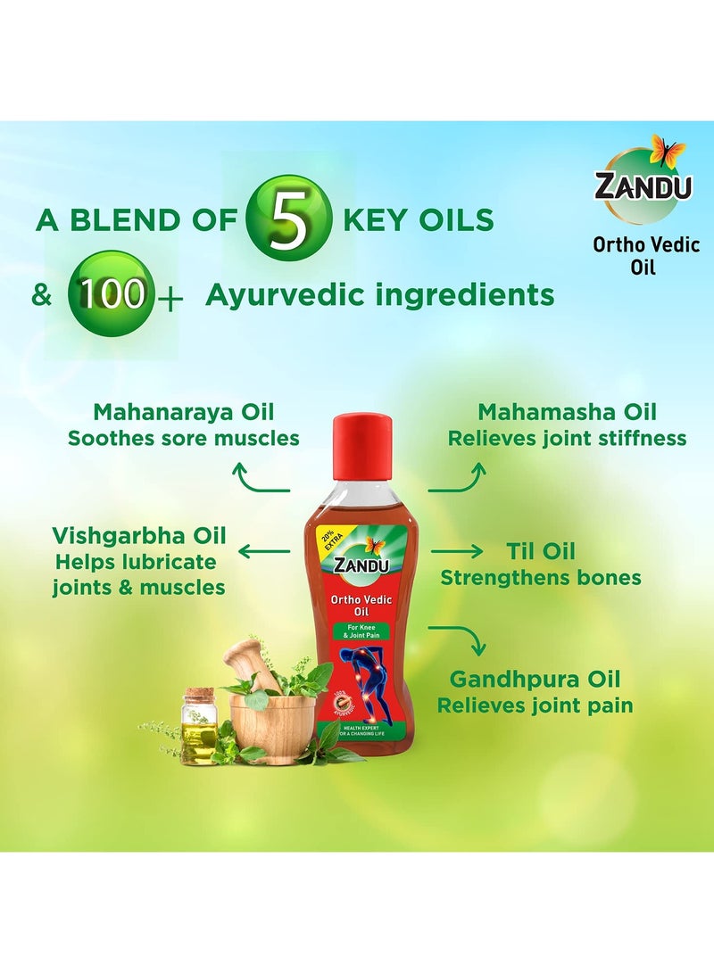 Zandu Ortho Vedic Oil 120ml Ayurvedic Oil For Relief From Knee And Joint Pain Muscle Pain Osteoarthritis Visible Improvement In 7 Days - Image 5