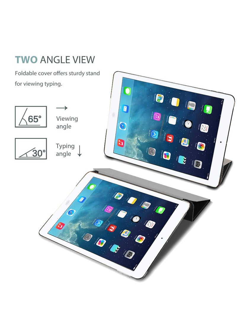 Procases Smart Case for iPad Air 1st Edition Ultra Slim Lightweight Stand Protective Case Shell with Translucent Frosted Back Cover Black - Image 5