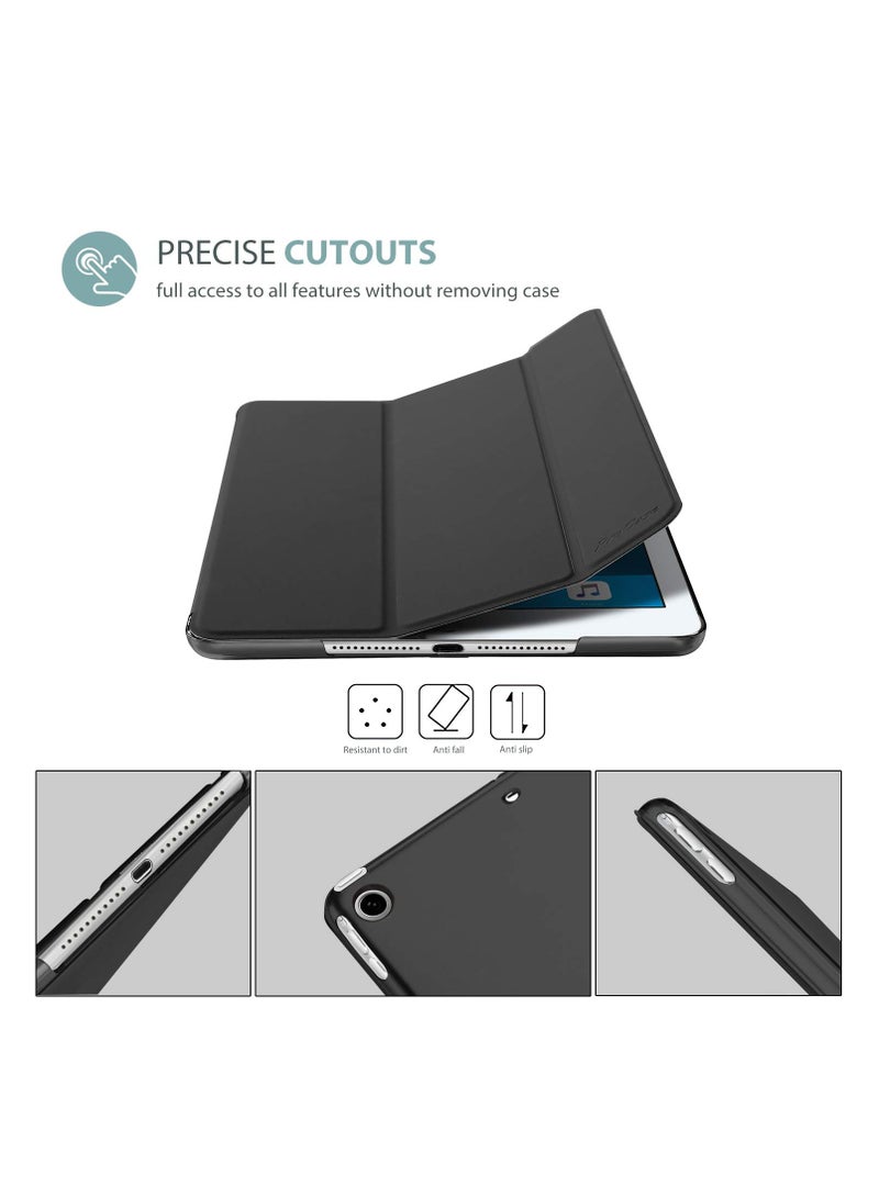 Procases Smart Case for iPad Air 1st Edition Ultra Slim Lightweight Stand Protective Case Shell with Translucent Frosted Back Cover Black - Image 2