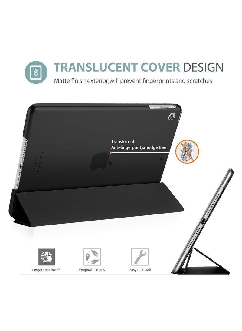 Procases Smart Case for iPad Air 1st Edition Ultra Slim Lightweight Stand Protective Case Shell with Translucent Frosted Back Cover Black - Image 3