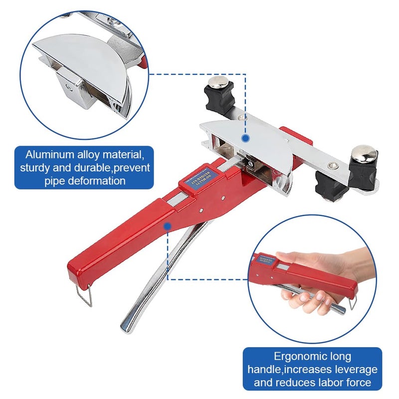klarako Pipe Bender, Manual Tubing Bender Copper Aluminum Pipe Bending Machine Ratcheting Tube Cutter Hand Tool for Air Conditioning Refrigeration Repair - Image 3