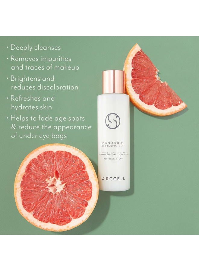 CIRCCELL Mandarin Cleansing Milk – Hydrating & Brightening Face Cleanser with Fruit Extracts –Anti-Aging Facial Cleanser – Rich, Creamy Cleansing Milk Removes Makeup – Suitable for All Skin Types - Image 2