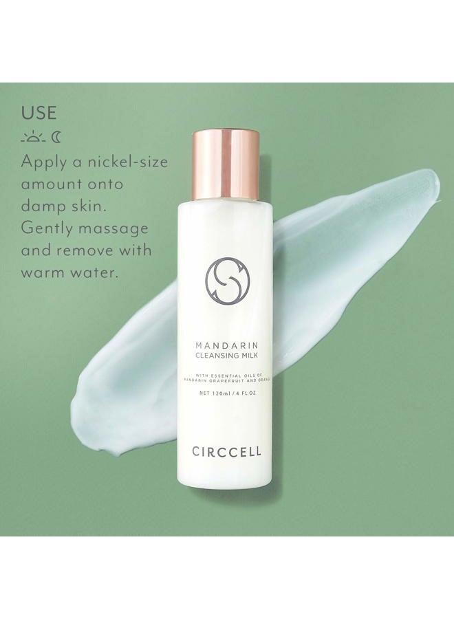 CIRCCELL Mandarin Cleansing Milk – Hydrating & Brightening Face Cleanser with Fruit Extracts –Anti-Aging Facial Cleanser – Rich, Creamy Cleansing Milk Removes Makeup – Suitable for All Skin Types - Image 5