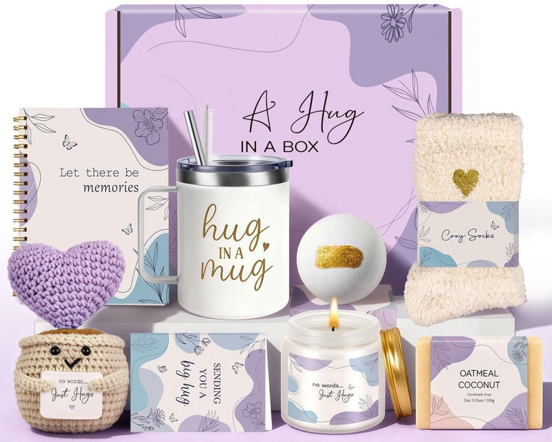 Giftota Sympathy Gifts Baskets for Women – Hug in a Box Care Package Sympathy Gifts for Loss of Loved One, Miscarriage Gift, Sorry Your Loss, Memorial Condolences Grief Bereavement Present for Loss - Image 1