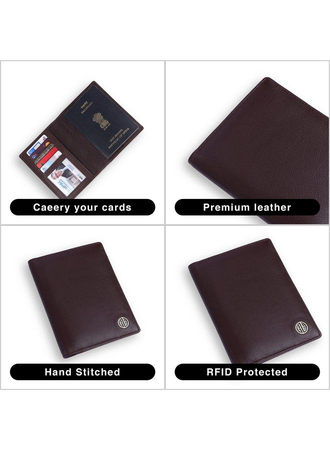  هاموندز فلاي كاتشر حافظة جواز سفر من الجلد الطبيعي من HAMMONDS FLYCATCHER، حامل جواز سفر للرجال والنساء - منظم مستندات إكسسوارات السفر، محفظة جواز سفر محمية بتقنية RFID مع فتحات بطاقات للرحلات - بني ريدوود - Image 5