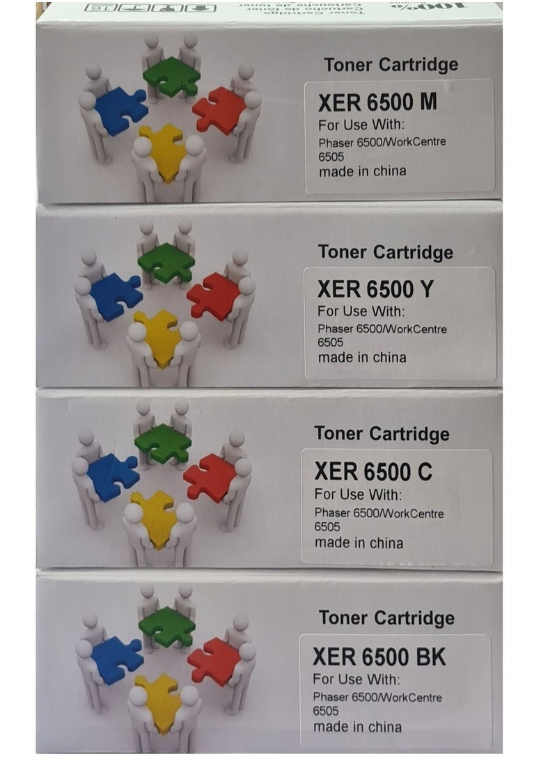China Brand - Xerox compatible four colour toner set 6500 use with 6500 workcentre 6505 multiple colours Black,Cyan,Yellow,Magenta - Image 1