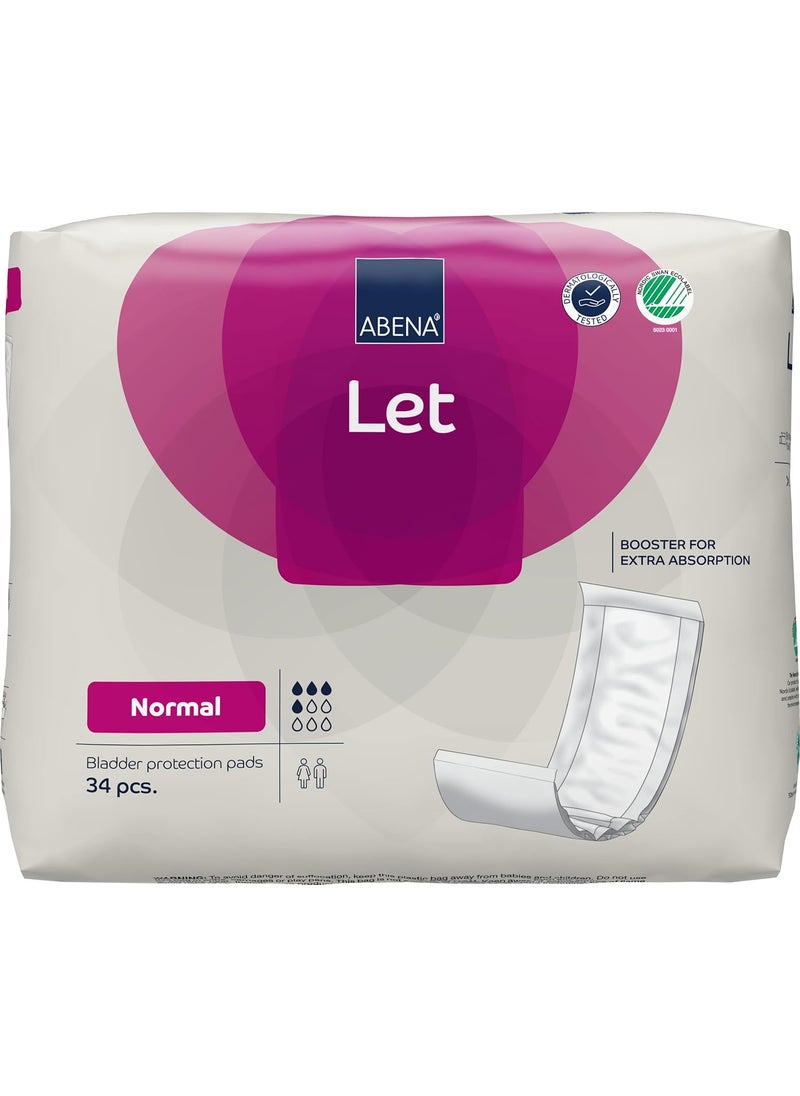 Abena Abena BOOST Fluff Incontinence Pads - No Barrier/Flow-Through, (Sizes Normal to Extra Large) Normal, 34 Count 