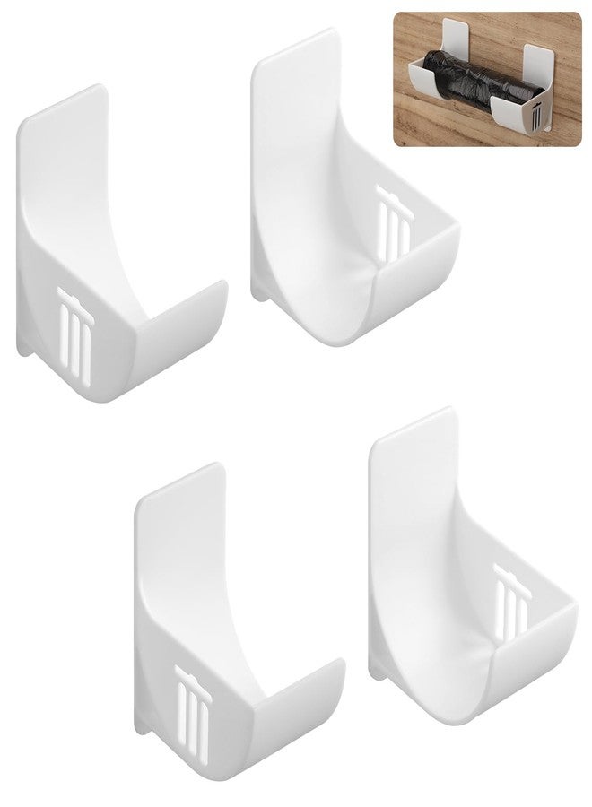 XIHIRCD حامل أكياس بلاستيكية من XIHIRCD، زوجان، حامل أكياس قمامة بدون ثقب، منظم أكياس بلاستيكية يُثبت على الحائط، موزع أكياس قمامة أبيض، حامل أكياس بقالة لتخزين وتنظيم المنزل والمطبخ - Image 1