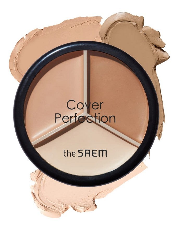 ذا سيم كونسيلر ذا سايم كوفر بيرفيكشن تريبل بوت - كونسيلر بثلاثة ألوان بتغطية كاملة بلون البيج الطبيعي يغطي العيوب والبقع، مع هايلايتر وتحديد الوجه، 02 كونتور بيج - Image 1