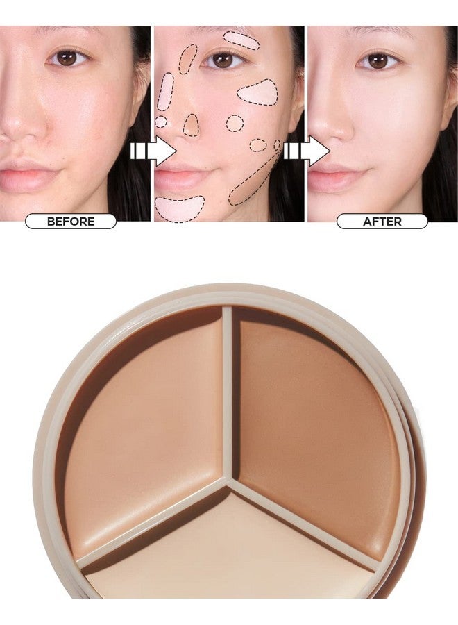 ذا سيم كونسيلر ذا سايم كوفر بيرفيكشن تريبل بوت - كونسيلر بثلاثة ألوان بتغطية كاملة بلون البيج الطبيعي يغطي العيوب والبقع، مع هايلايتر وتحديد الوجه، 02 كونتور بيج - Image 5
