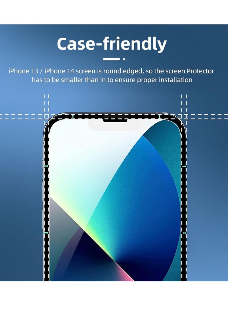 شيزي 3 قطع واقي شاشة من الزجاج المقسى لهاتف iPhone 14 13 13 Pro 6.1 بوصة مضاد للخدش 9H صلابة HD واقي شاشة 0.33 مم فائق الوضوح، مقاوم للغاية - Image 4