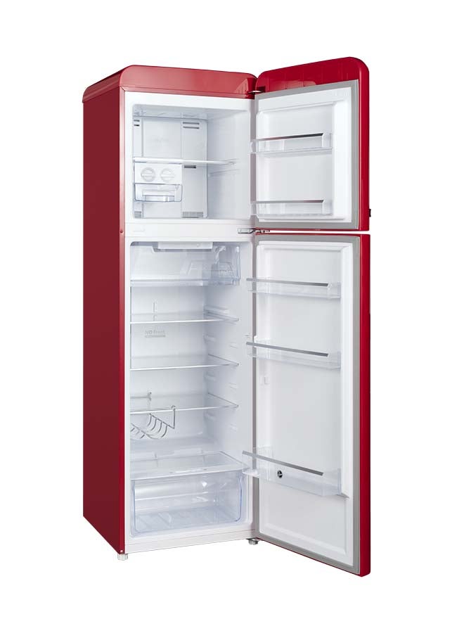 HOOVER 326L Top Mount Retro Style Refrigerator, Total No Frost Designt, Fresh Room, Humidity Control, Metal Texture Handle, Bottle Rack, 1 Year Warranty, Red - HTR-M326-RR 326 L HTR-M326-RR Red - Image 5