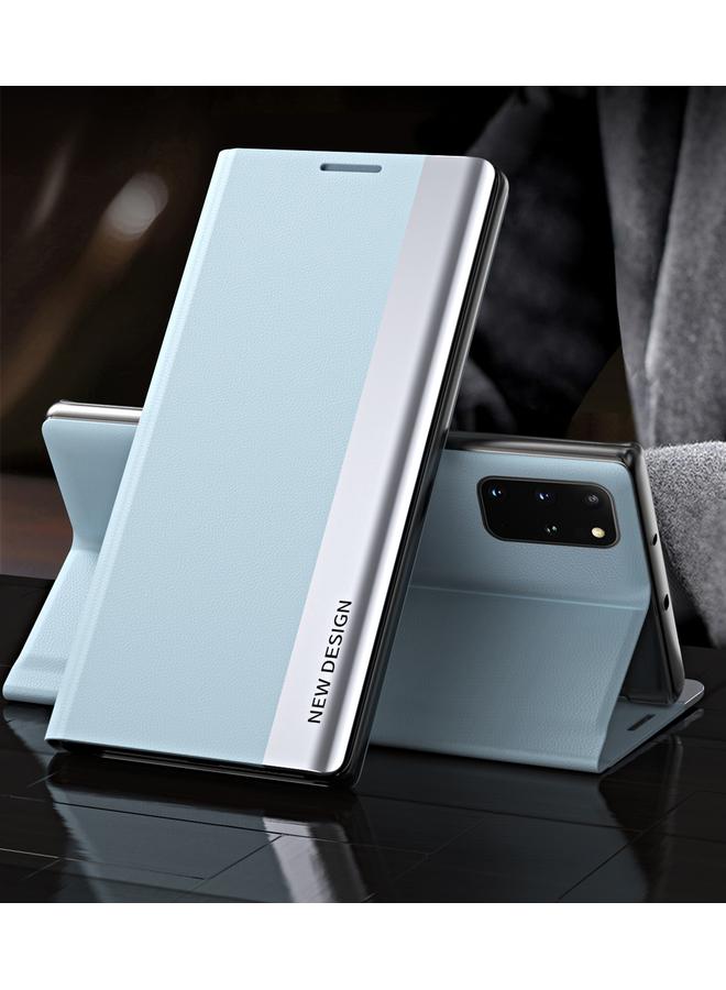 S-TOP Case For Samsung Galaxy S20 FE Side Electroplated Magnetic Ultra-Thin Horizontal Flip Leather Case with Holder - Image 1