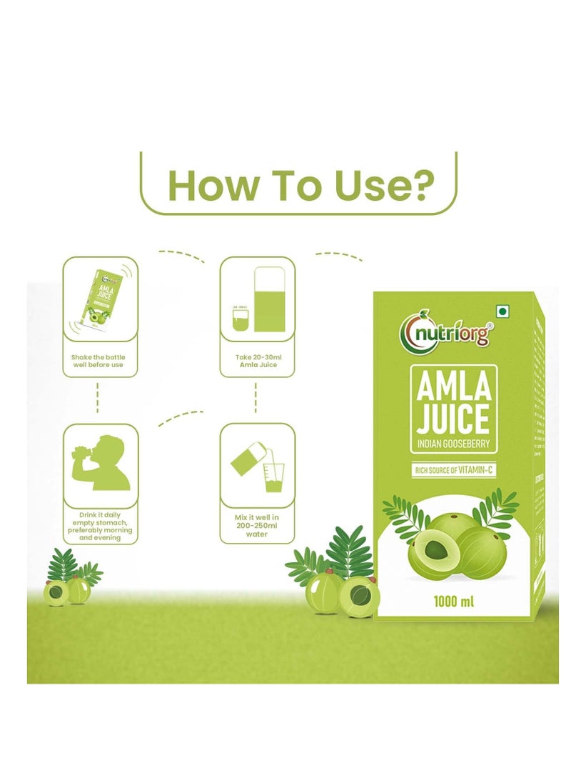nutriorg Nutriorg Amla Juice 1000 ml  - Image 4