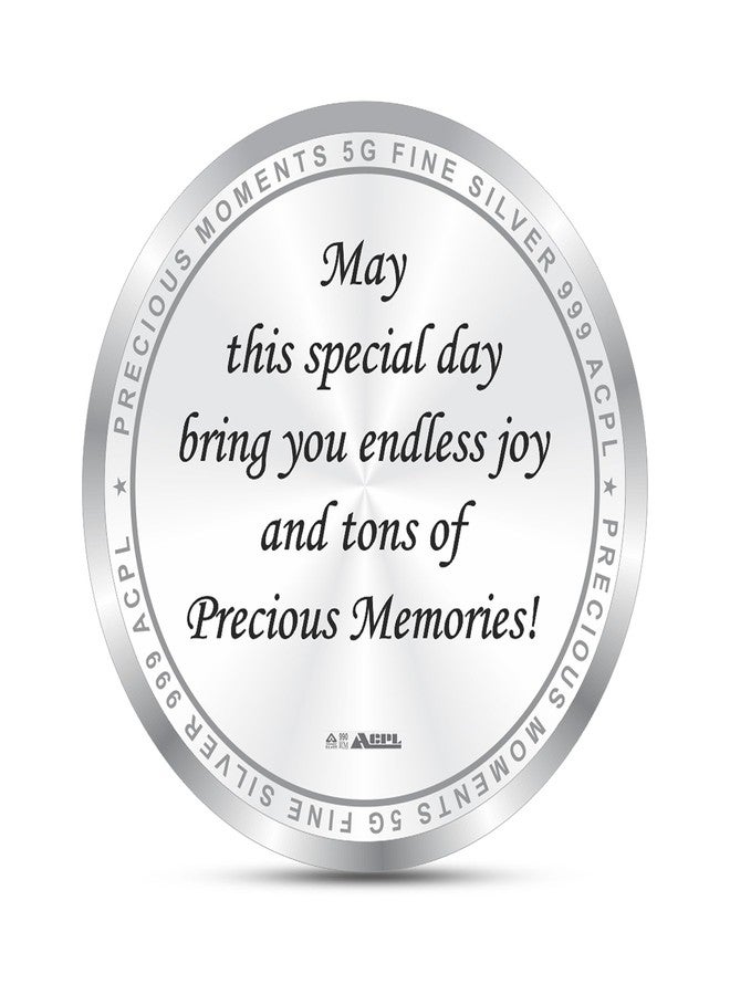 ACPL Precious Moments Happy Birthday 5 Gram Silver Coin With BIS Hallmarked 999 Purity with Gift Box - Image 2