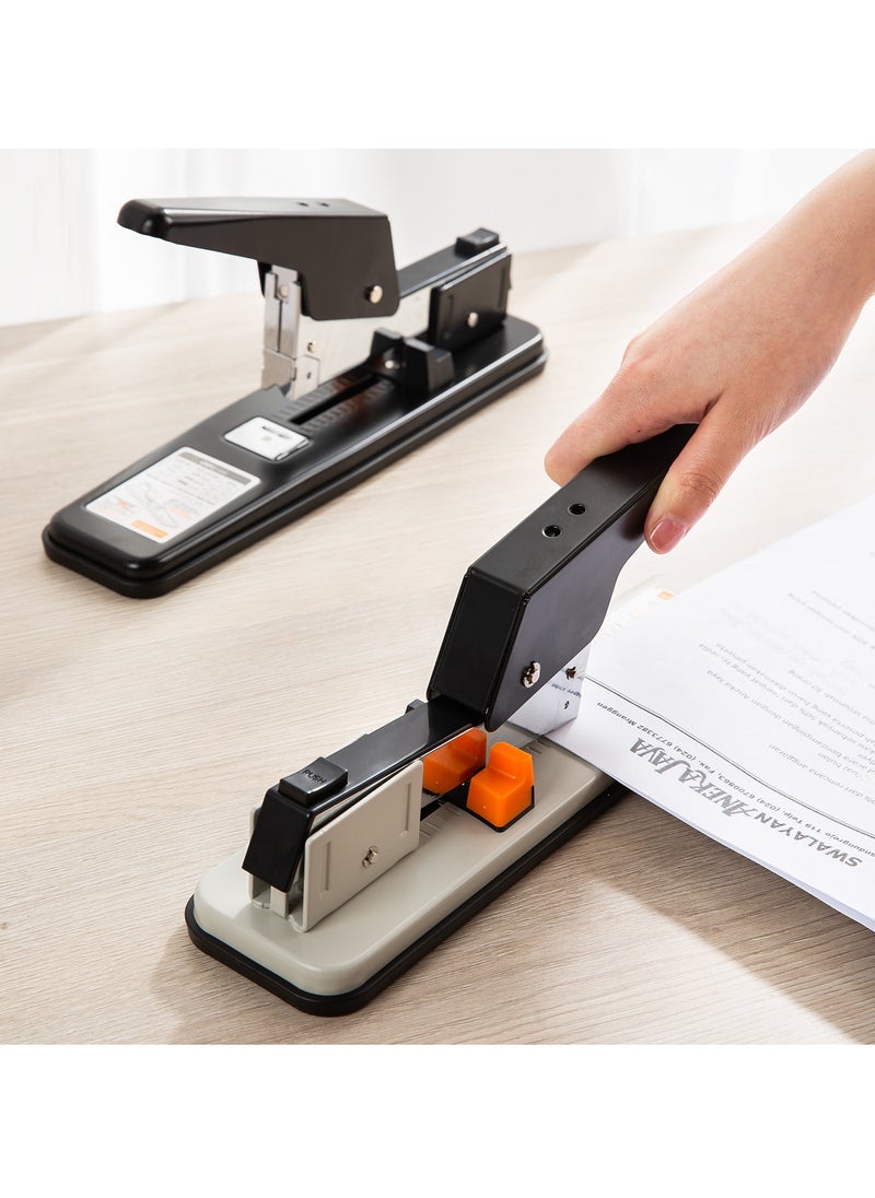 Deli - Deli E0392 Heavy Duty Stapler - High Capacity, Durable Design (Up to 60 Sheets, Assorted Colours White and Black , 1 Piece) - Image 1