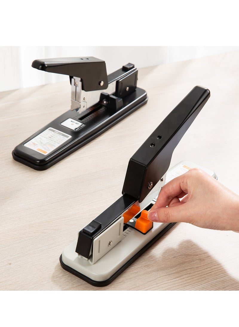 Deli - Deli E0392 Heavy Duty Stapler - High Capacity, Durable Design (Up to 60 Sheets, Assorted Colours White and Black , 1 Piece) - Image 1