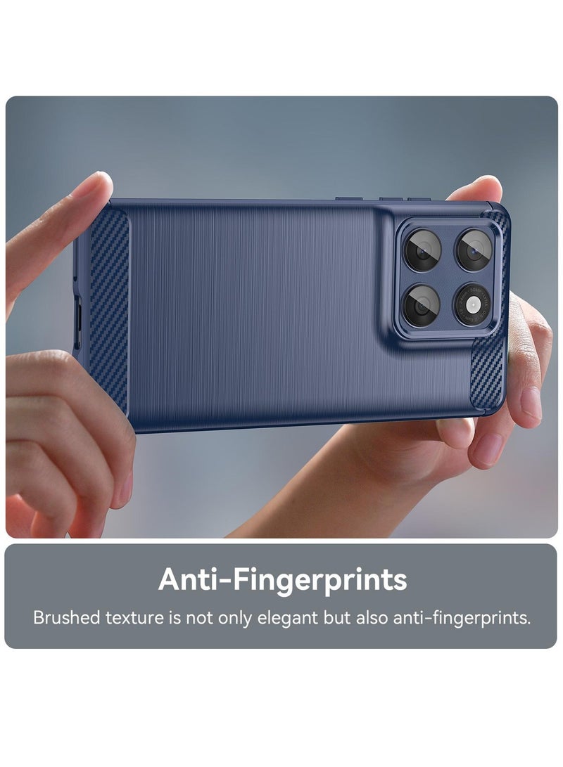 Wtech Motorola Edge 60 Pro 5G 2025 Silicone Brushed Texture Protective Case Cover - Navy Blue - Image 3