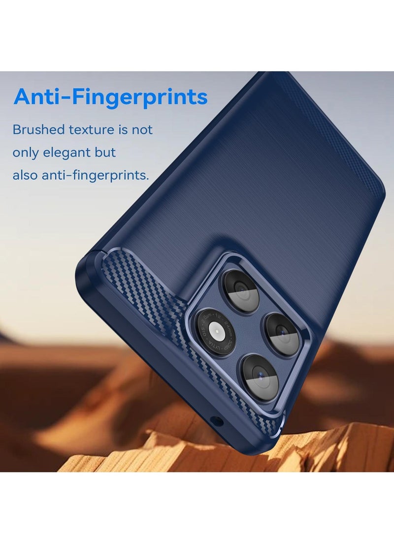 Wtech Motorola Edge 60 Pro 5G 2025 Silicone Brushed Texture Protective Case Cover - Navy Blue - Image 5