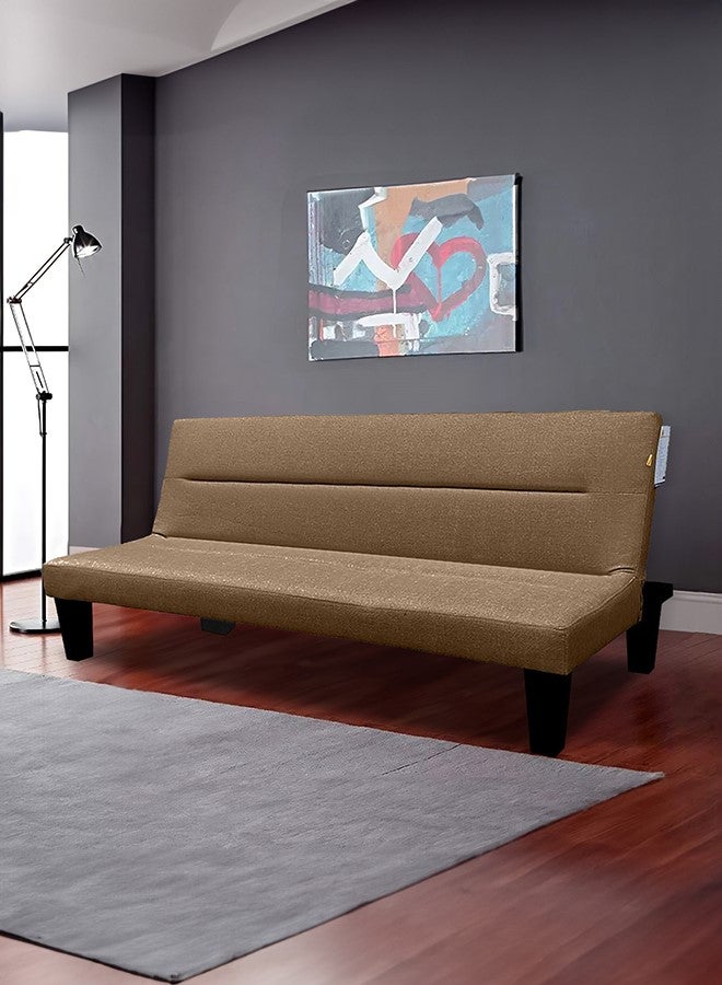 In-House Asil | 3-Seater Sofabed 2 In 1 Upholstered In Velvet 28x182x108 cm - Light Brown - Image 1