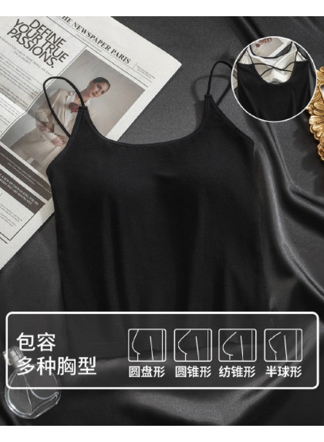 Goso Skin-Friendly And Breathable Round Neck Comfortable Undershirt Camisole For Women, Suitable For Layering Or Outer Wear, Slimming Top - Image 1