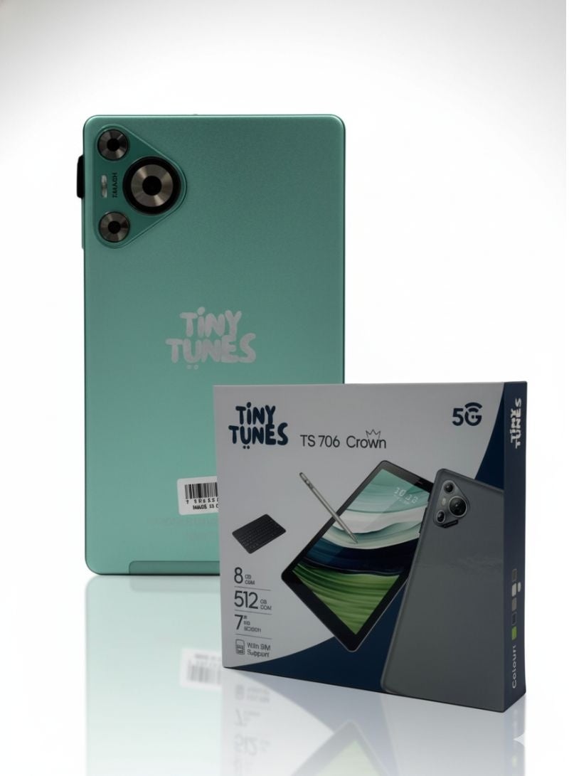 Tiny Tunes TS706 Kids Tablet, 7 Inch Display, Keyboard and Pen, Wifi, SIM Support - Image 1