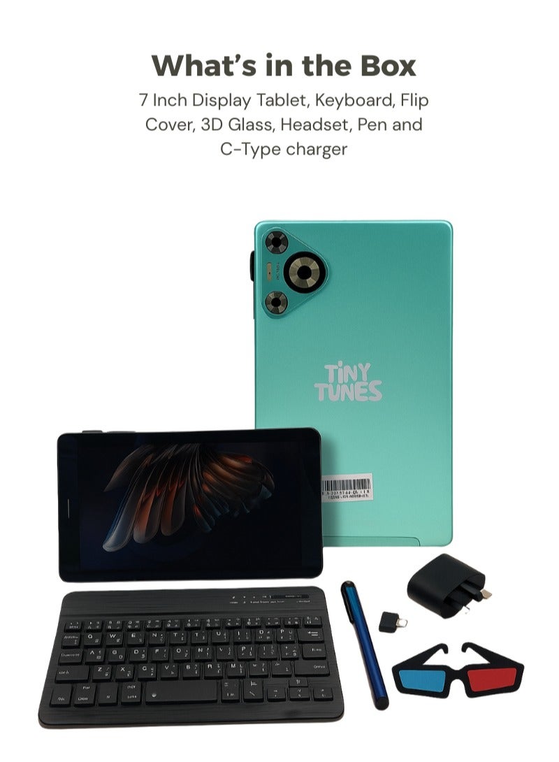 Tiny Tunes TS706 Kids Tablet, 7 Inch Display, Keyboard and Pen, Wifi, SIM Support - Image 4