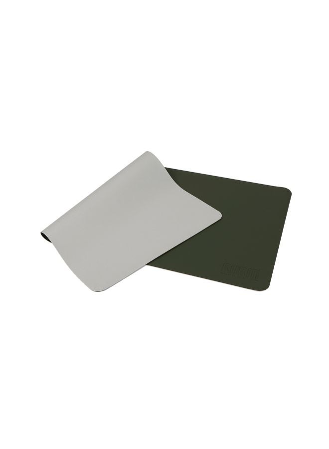 BUBM PU Leather Desk Mat Green/Grey - Image 5