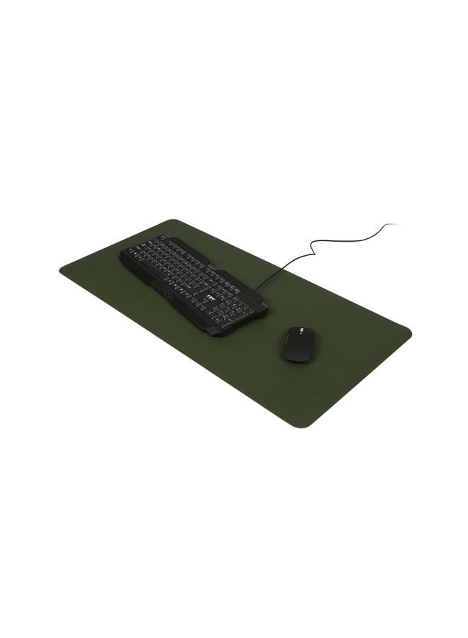 BUBM PU Leather Desk Mat Green/Grey - Image 2