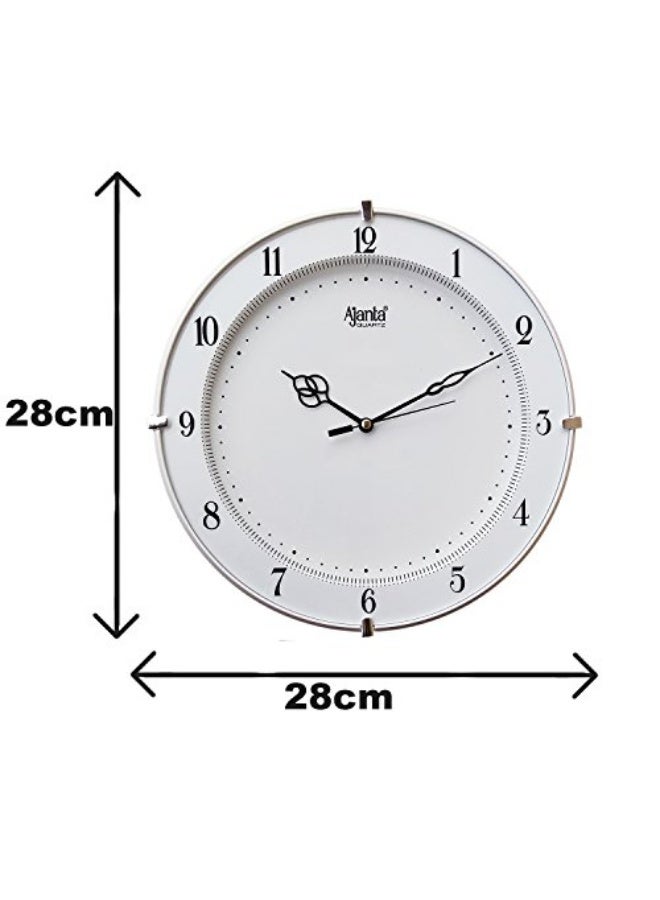 Ajanta 11-Inch Wall Clock (Model 879-White) – Step Movement | White Dial with Black Numerals | Battery Operated | Ideal for Home, Office, Bedroom, Living Room, and Kitchen - Image 4
