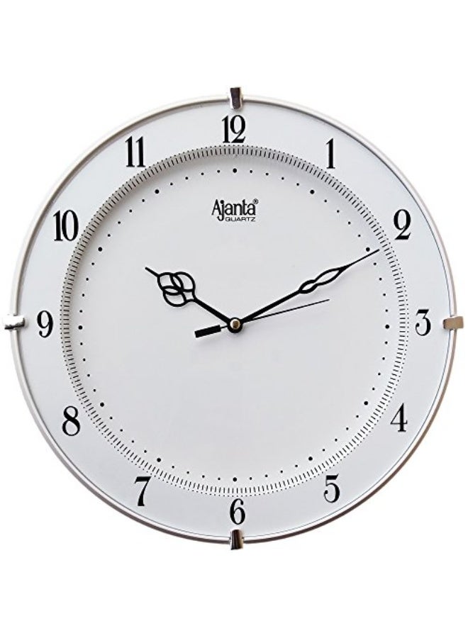Ajanta 11-Inch Wall Clock (Model 879-White) – Step Movement | White Dial with Black Numerals | Battery Operated | Ideal for Home, Office, Bedroom, Living Room, and Kitchen - Image 1