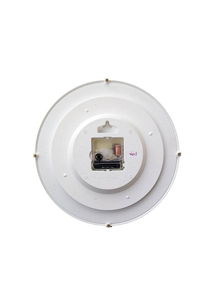 Ajanta 11-Inch Wall Clock 879-White | Step Movement | Silent Analog Quartz | Modern White Frame for Home & Office - Image 4