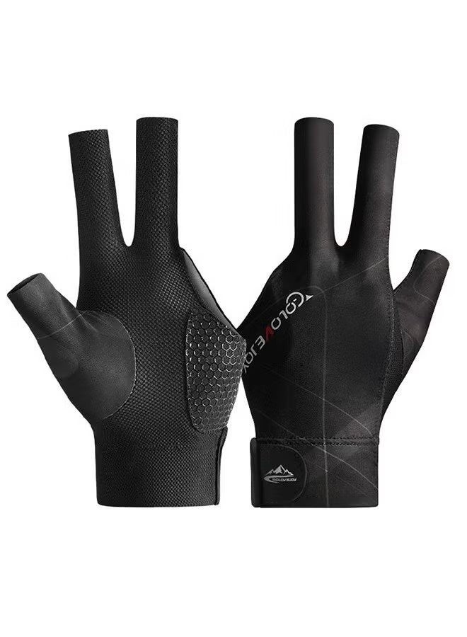 Billiard Gloves, Light And Breathable Three-Finger Gloves, Snooker Table Tennis Non-Slip Gloves Single Pack Suitable For Left Hand - Image 2