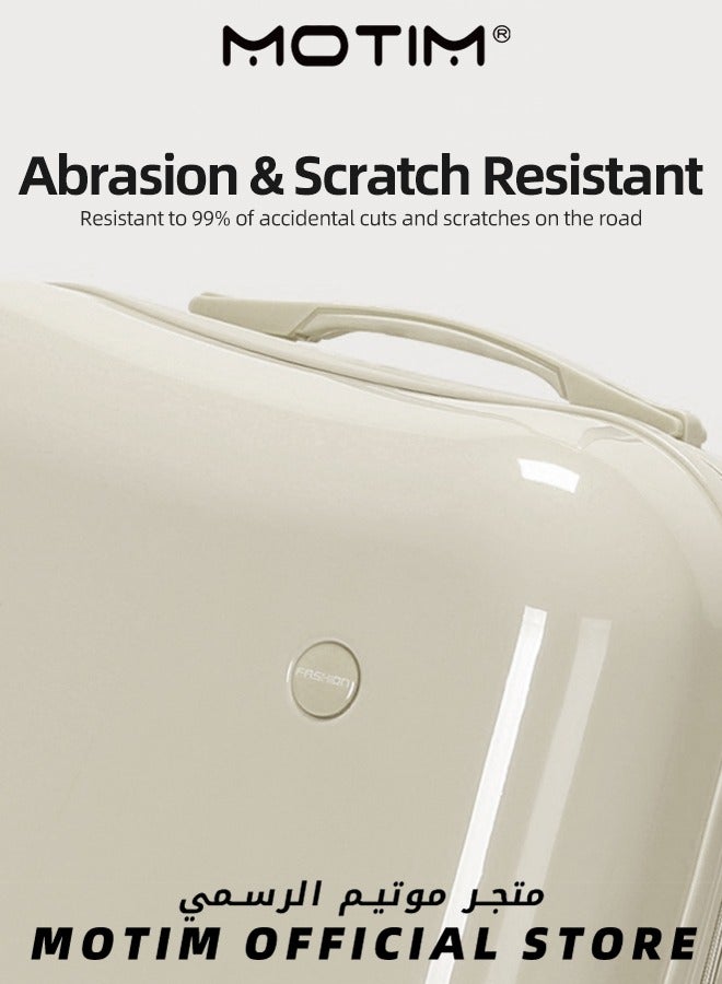 Motim Multi-functional Travel Luggage Carry On Luggage with Cup Holder & USB Charging Port & Spinner Wheels Scratch Resistant and Wear-resistant Carry On Suitcase Large Capacity Checked-in Luggage - Image 4