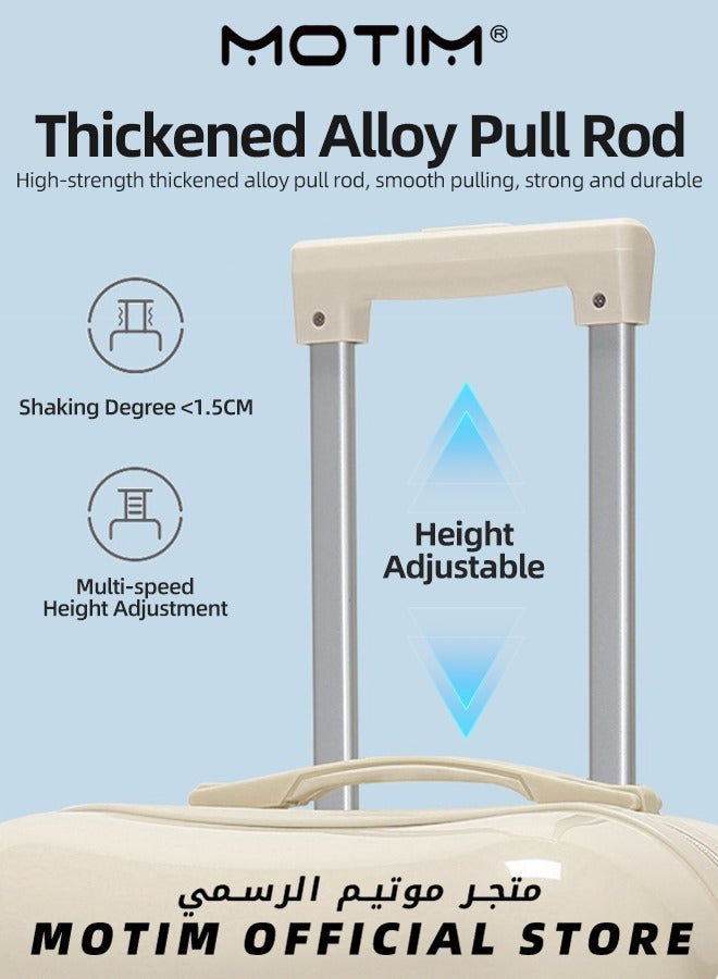 Motim Multi-functional Travel Luggage Carry On Luggage with Cup Holder & USB Charging Port & Spinner Wheels Scratch Resistant and Wear-resistant Carry On Suitcase Large Capacity Checked-in Luggage - Image 5