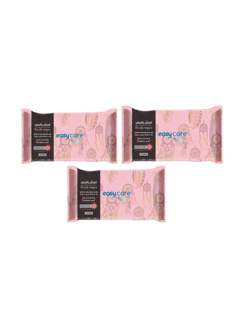 Easy Care Wet Wipes, Gardenia Scent (3PC)