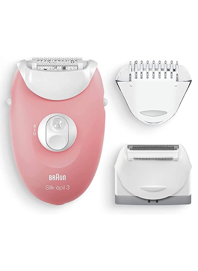 BRAUN Silk-épil 3 SE 3440 Epilator Light Pink/White - Image 3