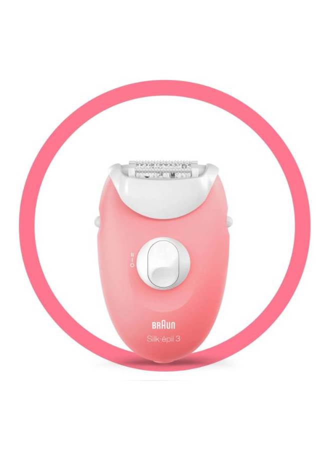 BRAUN Silk-épil 3 SE 3440 Epilator Light Pink/White - Image 2