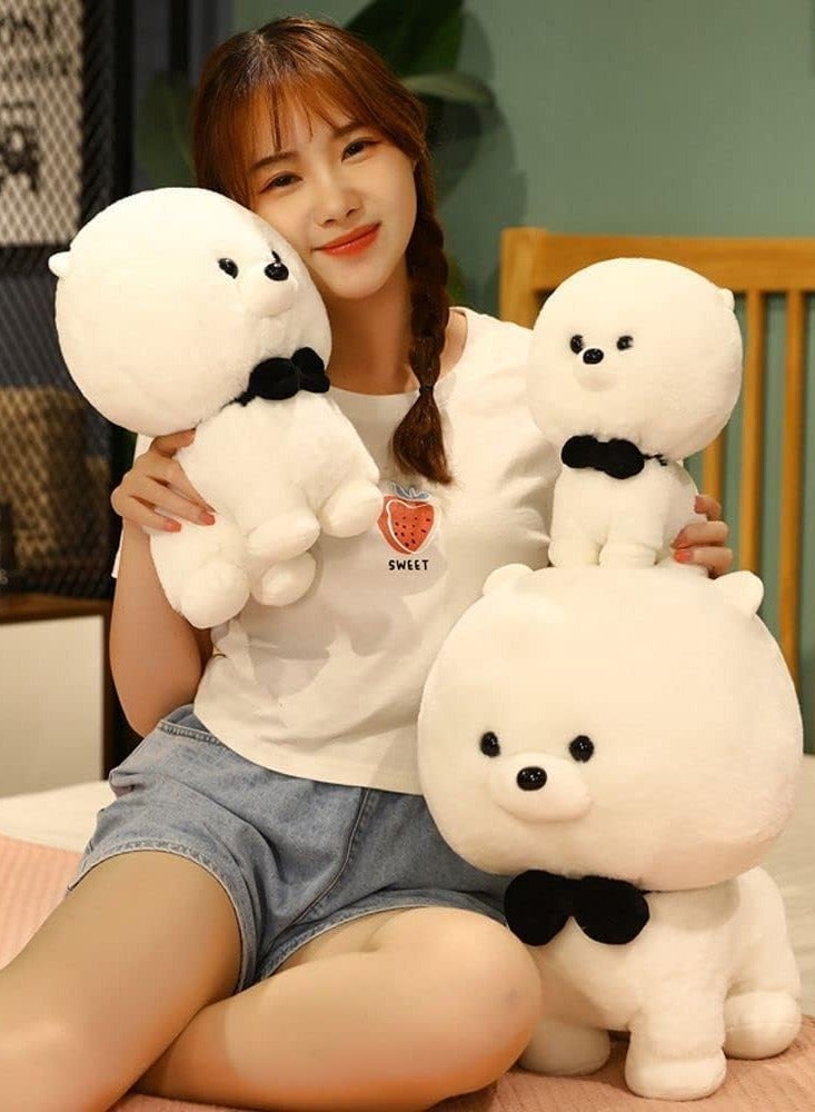 Raxoom Plush White Puppy Stuffed Animal with Bow Tie, 23 cm Soft Body Pillow, Decorative Toy - Image 5