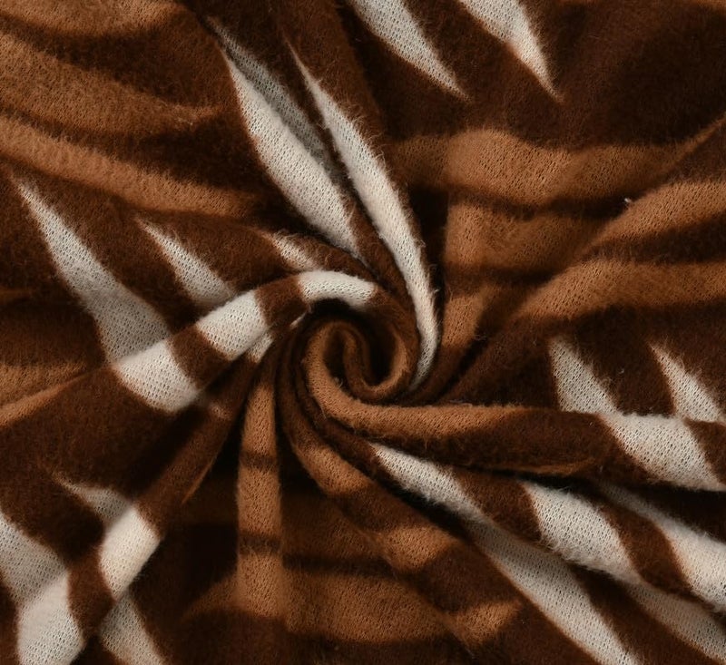 BREVARD BREVARD Double Bed Woolen Fabric Geometric Quilt CoverDuvet CoverRajai CoverBlanket Cover for Winters 90x100 InchesCoffee - Image 3