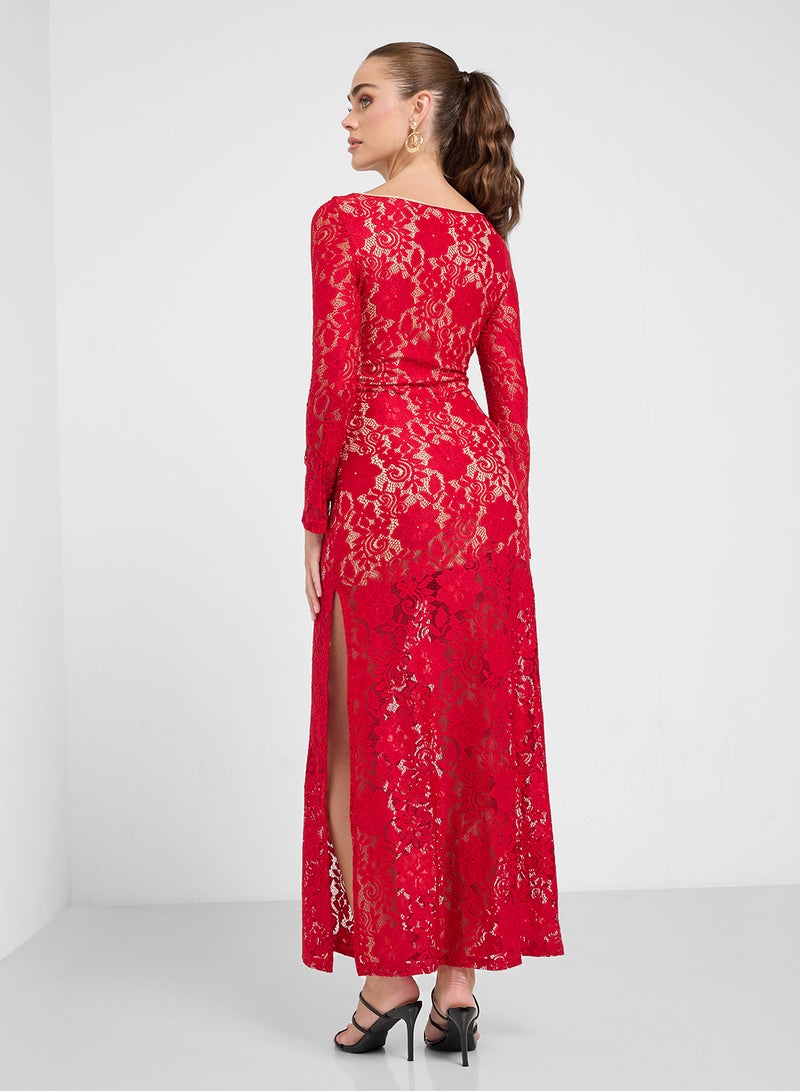 Ginger Floral Lace Maxi Dress - Image 2