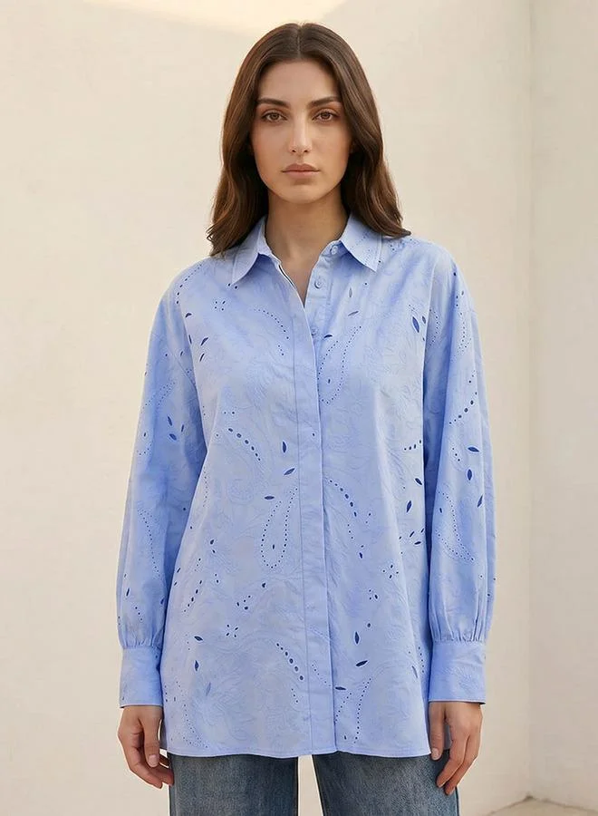 Iconic Iconic Cotton Shirt Cutwork